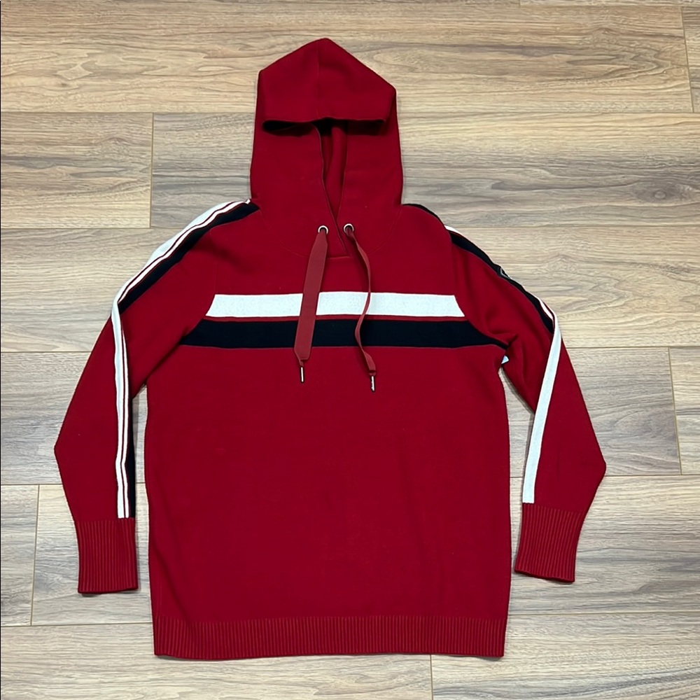 Alp N Rock Red Hoodie with Black & White Stripes